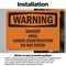 Signmission Danger Area Under Construction Do Not Enter OSHA Warning Sign, Vinyl Decal, 10in W x 7in L, 2PK OS-2PACK-WS-D-710-L-12034 - alternate 3